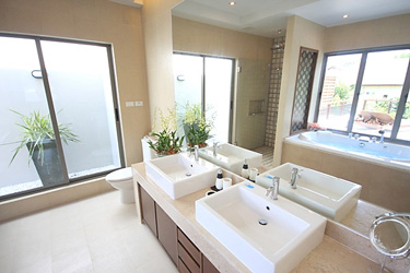 Master Bathroom with Terrace view